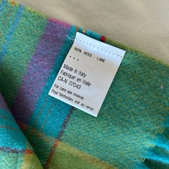 NWT Fiori Di Firenze Scarf Made in Italy 100% wool colourful - Picture 5 of 5